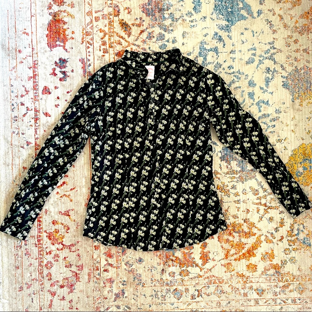 Brooks Brothers Floral Shirt Blouse